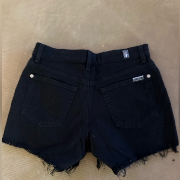 7 FOR ALL MANKIND BLACK DENIM SHORTS - Picture 2 of 4